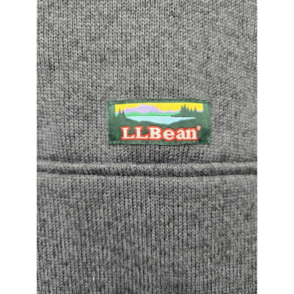 LL Bean Men's Sweater Fleece Pullover Charcoal Size L Slightly Fitted - Picture 2 of 13